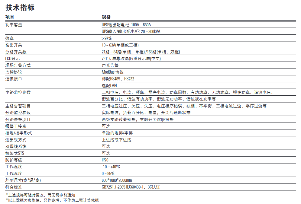 伊顿精密配电柜技术参数图.png
